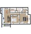 2 Bedroom 1 Bathroom Garden, 893 - 896 sqft 2 Bedroom 1 Bathroom Garden, 893 - 896 sqft at Tymberwood Trace Apartments, Louisville, 40219